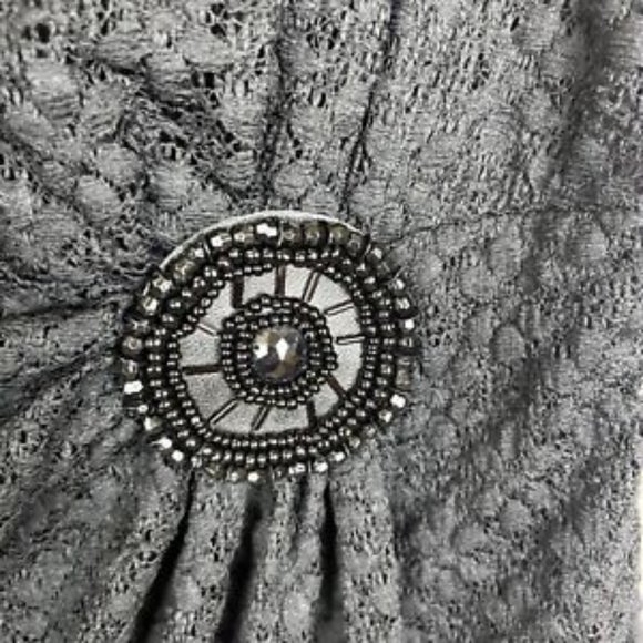 Tiana B Dress Womens 10 Black Lace Sleeveless Lined Knee Length Stretch- 8432 - Picture 4 of 12